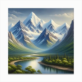 Mountain Landscape - Van Gogh Wall Art Canvas Print