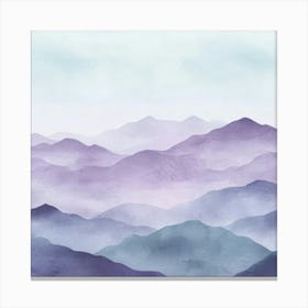 Watercolor Mountains 3 Toile