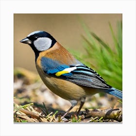 Bird Natural Wild Wildlife Tit Sparrows Sparrow Blue Red Yellow Orange Brown Wing Wings 2023 11 26t105047 Canvas Print