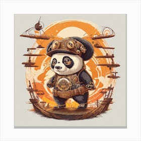 Steampunk Panda Canvas Print