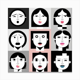Faces Of Women Canvas Print