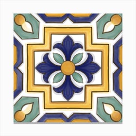 Geometric portuguese tile 2 Canvas Print