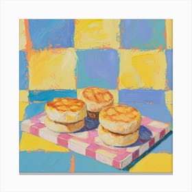 Pastel Tile English Tea Cake 1 Canvas Print