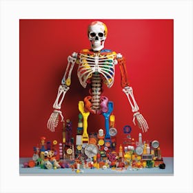 Toy Skeleton Canvas Print