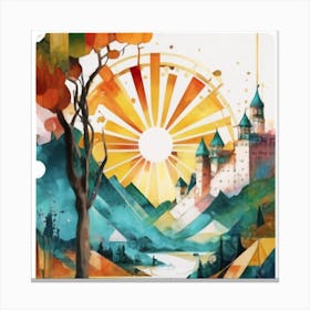 Watercolor landscapes 11 Canvas Print