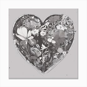 Heart Of Flowers 1 Canvas Print