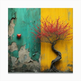 Tree And Heart Canvas Print