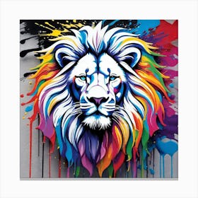 Colorful Lion 14 Canvas Print