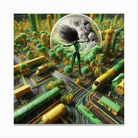 Futuristic Cityscape 8 Canvas Print