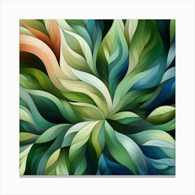 Abstract Leaves Canvas Print