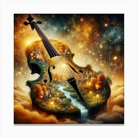 Violin In The Sky Canvas Print