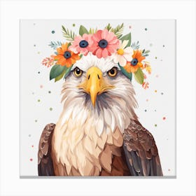 Floral Baby Eagle Nursery Illustration (14) Canvas Print