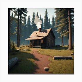 Cabin In The Woods 1 Canvas Print