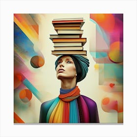 Abstract Woman in Perfect Knowledge Balance Canvas Print