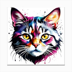 Colorful Cat Canvas Print