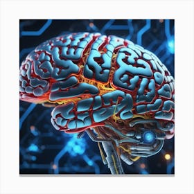 Artificial Intelligence Brain 67 Canvas Print