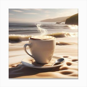 Coffee On The Beach 21 Canvas Print