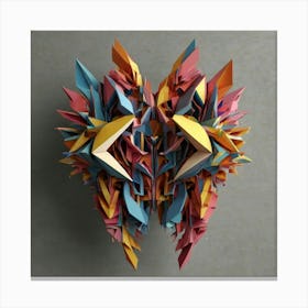 Origami Heart Canvas Print