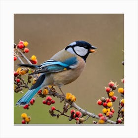 Tit on branch 41 Canvas Print