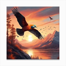 Bird In Flight Canvas Print