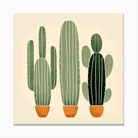 Cactus Trio Canvas Print