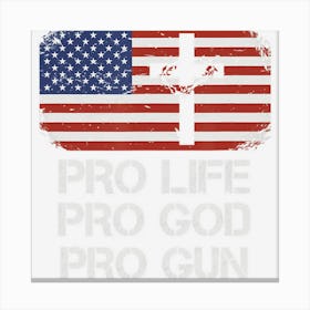 Pro Life Pro God Pro Gun Conservative Canvas Print