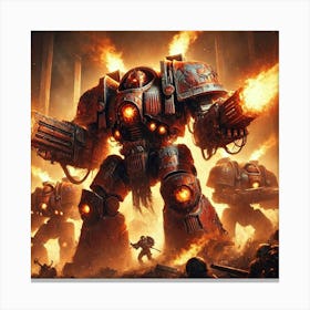 Fire Titans Crimson Zealots Canvas Print