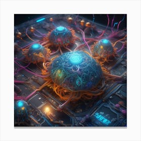 Cyborg 123 Canvas Print