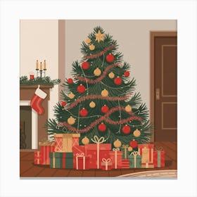 A Festive Christmas Scene With A Large D Y0mcymdps Cq6f4szfjt6a 8uxdptqmqasnn98m2hnyng Canvas Print