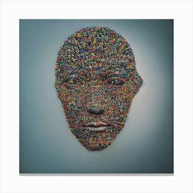 Head Made Of Pebbles Canvas Print