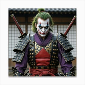 Joker In Samurai Costume Canvas Print