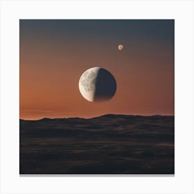 Moon And Planets Canvas Print