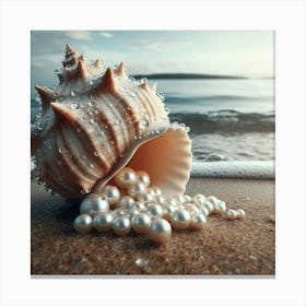 Pearls On The Beach Canvas Print