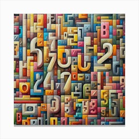 Abstract Creative Letter Background Canvas Print