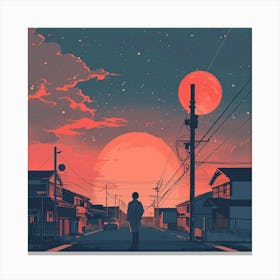 Cityscape Lofi Canvas Print