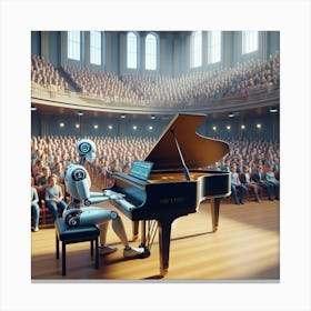 Robot Playing Piano 1 Canvas Print