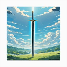 Default A Heaven Background With Minimalistic Illustrations Of 0 Canvas Print