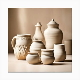 Mugs And Vases Canvas Print