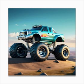 Monster Truck In The Desert 2 Canvas Print