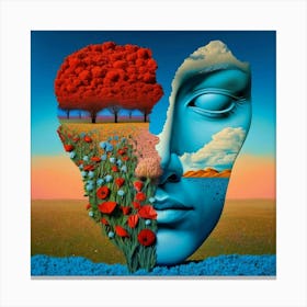 Heart Of Blue Canvas Print