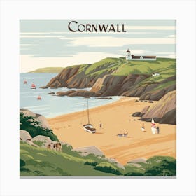 Cornwall Beach Canvas Print