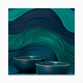 Blue Bowls Canvas Print