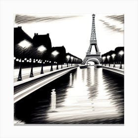 Paris Eiffel Tower 1 Canvas Print