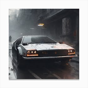 Back To The Future Delorean Canvas Print