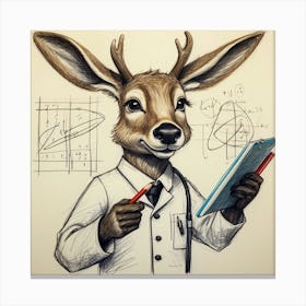 Doctor Deer 11 Canvas Print