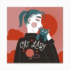 Cat Lady Canvas Print