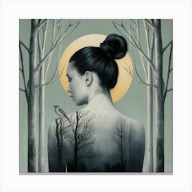 Woman In The Woods 1 Canvas Print