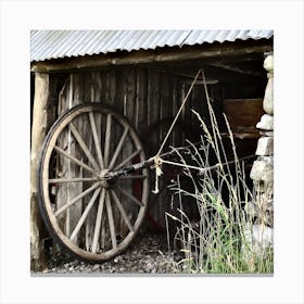 Old Wooden Wagon Canvas Print