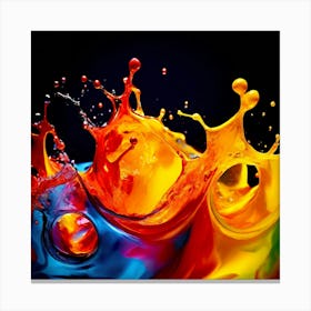 Colorful Paint Splash 3 Canvas Print