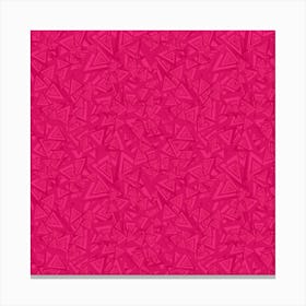 Pink Abstract Crimson Triangle Canvas Print